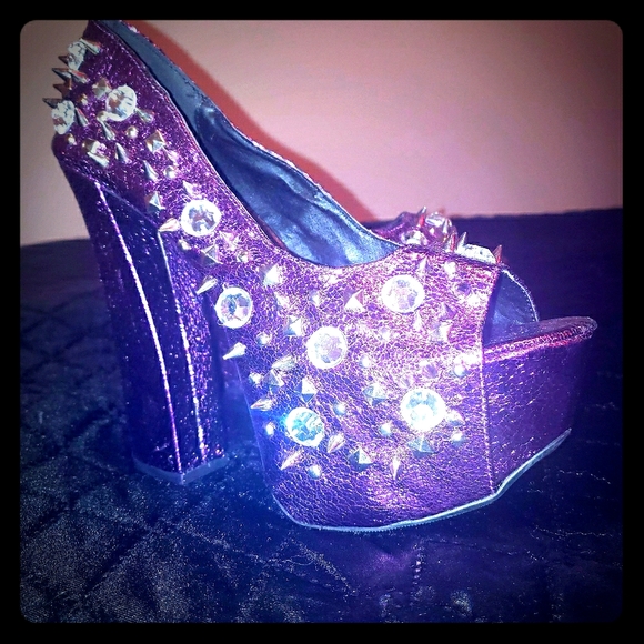 Lavish Studded Heels - Picture 1 of 1